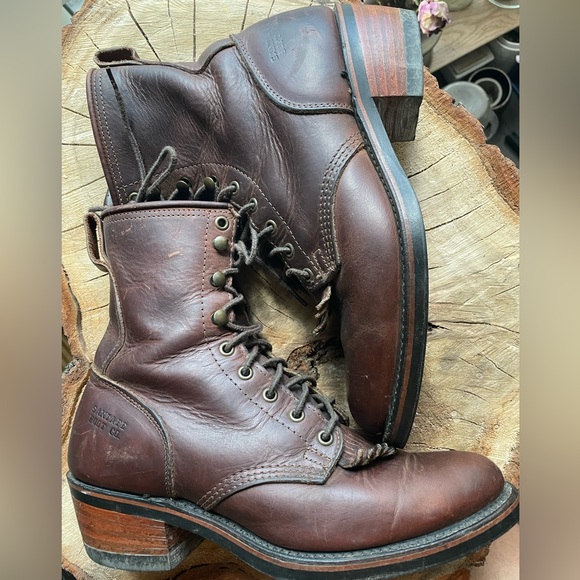 Santa Fe Boot Co. Packers Lace-up Kiltie Boots - Picture 1 of 8